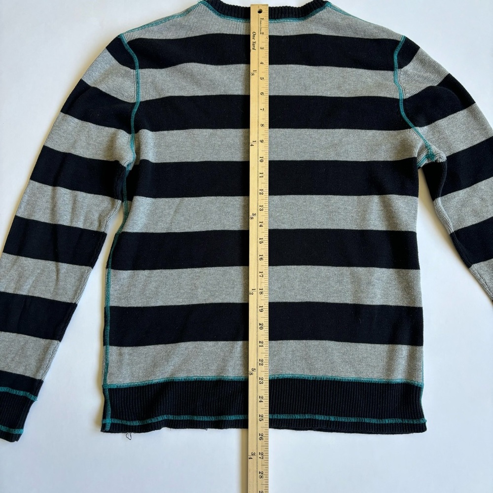 Standard Cloth men’s 90s y2k sweater wide stripes rugby crewneck - Picture 7 of 7